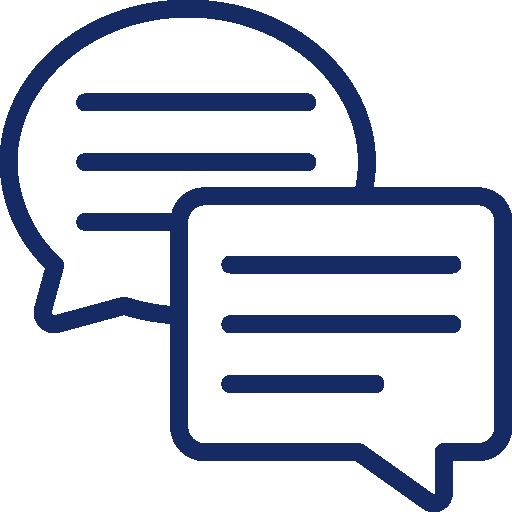 Strichzeichnung Sprechblasen