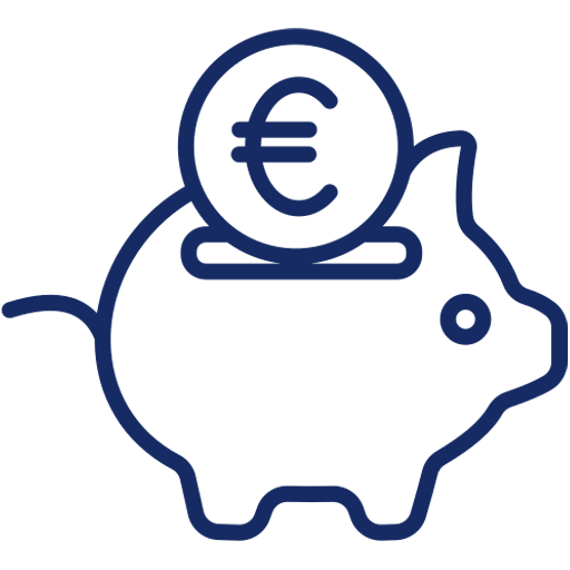 Strichzeichnung Sparschwein